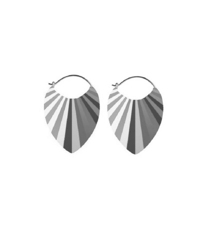 Smukke creol øreringe i sølv med vifte