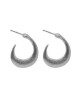 Enkle og klassiske Swan øreringe fra Aqua Dulce - øreringe i smukt design med børstet overflade