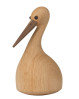 Håndlavet træfigur formet som en stork. Stork med tumbler effekt