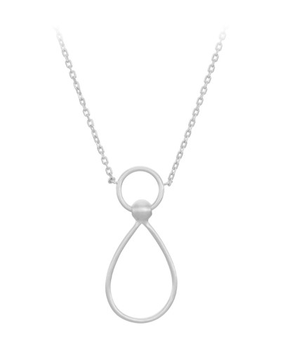 Enkel og fin Pernille Corydon halskæde i sølv med sødt dråbeformet vedhæng