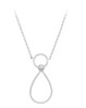 Enkel og fin Pernille Corydon halskæde i sølv med sødt dråbeformet vedhæng