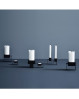 Lysestager i enkelt moderne design. WOUD lysestage i sortmalet metal