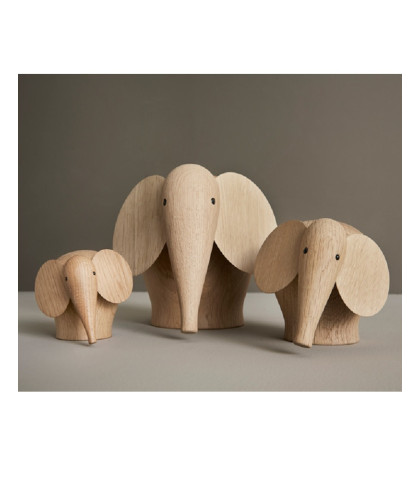 Smukt og stilrent træting til det moderne hjem - Elefantfigur i træ fra WOUD Design 