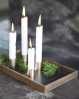 Elegant bakke med magnetisk plade og lysestager til at stå fast på pladen. The Oak Men Candle Tray