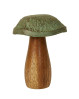 Flot og dekorativ pynte-svamp med træfod og metalhoved. Speedtsberg svamp på fod