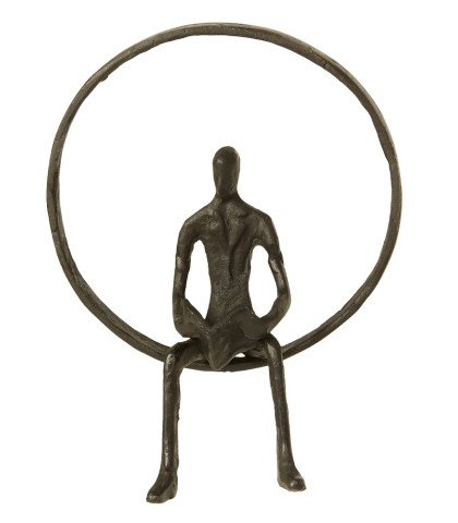 Flot Speedtsberg metalring med figur. Metalfigur til ophæng.