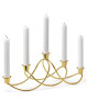 Stilfuld Harmony lysestage fra Georg Jensen - Forgyldt Harmony lysestage med plads til 5 lys