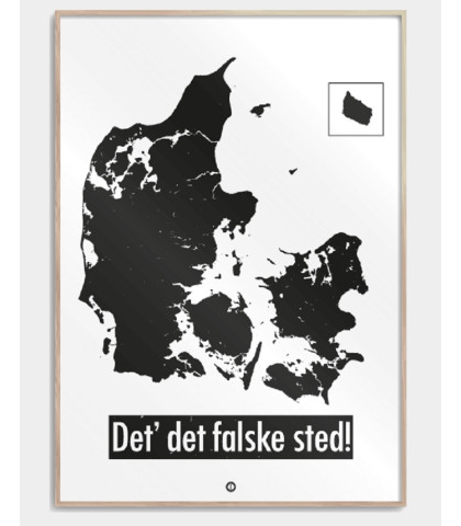 Citatplakat med det glade citat - det' det falske sted! - Morten og Peter citat