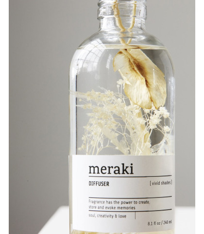 Meget smuk og dekorativ duftfrisker fra Meraki. Vivid shades med smukke tørrede blomster