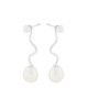 Sølv øreringe fra Pernille Corydon - sølv øreringe med hvid barok perle