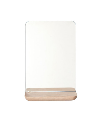 Stilrent spejl med træ-hylde. A-Wall mirror fra Andersen Furniture