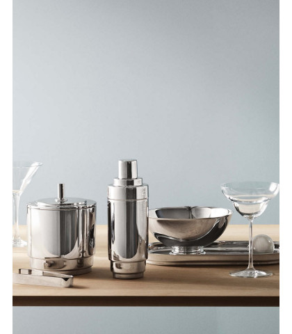 Manhattan bartilbehør - stilfuld isspand med tilhørende tang. Georg Jensen bartilbehør til hjemmet