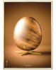 Ægget plakat fra Brainchild. Brun Ægget på brun baggrund.