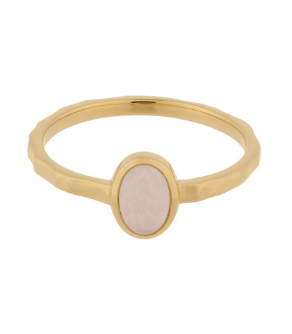 Smuk og skinnende Pernille Corydon fingerring med en sten - rose quartz