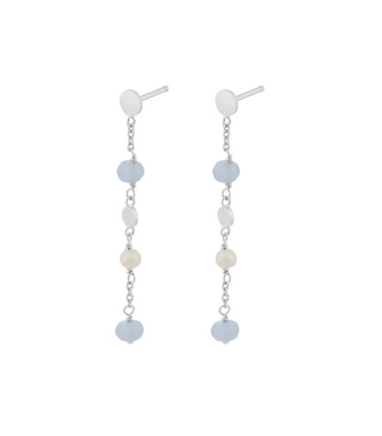 Stilfulde og feminine øreringe i sølv. Øreringe med sten og perler - Pernille Corydon øreringe