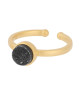 Unik og speciel Pernille Corydon fingerring. Meget smuk ring med en sort Druzy sten