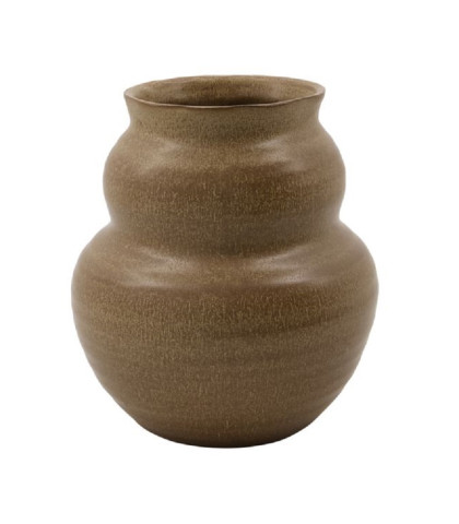 House Doctor vase i smuk jordfarve. Håndlavet vase i kinesisk ler