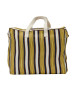 Weekend taske i skøn retrostemning med brune og gule striber. House Doctor weekend taske