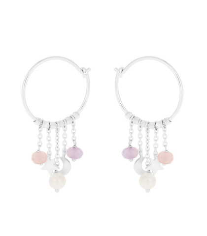 Skønne og smukke Dream Hoops med sten i pastelfarver. Pernille Corydon Dream Hoops pastel