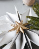 Lav den perfekte juledekoration med en flot julestjerne fyldt med guldglimmer