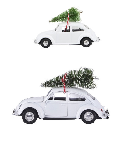 Julebiler til det perfekte nisselandskab. Populære julebiler med juletræ på taget