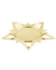 Smuk og elegant lysestage formet som en stjerne. Georg Jensen lysestage belagt med guld.