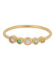 Ring med skinnende stjernesten. Pernille Corydon forgyldt fingerring med sten.