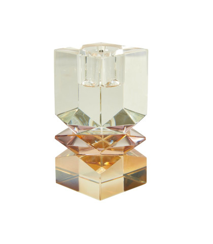 Speedtsberg lysestage i krystalglas. Lysestage med tre farver og smukke detaljer