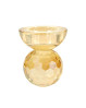 Fyrfadslysestage i amber farvet glas. Speedtsberg lysestage til fyrfadslys - lysestage med smukke detaljer i glasset.
