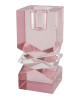 Mira lysestage i rosafarvet glas. House Nordic glaslysestage
