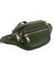 Lækker grøn læder bæltetaske fra Just D'Lux. Praktisk og moderne bæltetaske