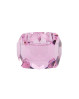 Meget smuk og elegant fyrfadsstage i pink krystalglas. Taks fyrfadsstage fra House of Sander.