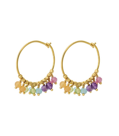 Elegante hoops til den feminine kvinde. Rainbow hoops fra Pernille Corydon.