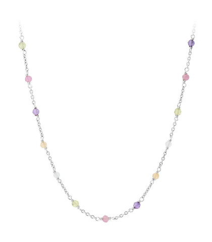 Unik og feminin halskæde med mange smukke detaljer og farverige sten. Rainbow halskæde fra Pernille Corydon
