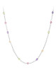Unik og feminin halskæde med mange smukke detaljer og farverige sten. Rainbow halskæde fra Pernille Corydon