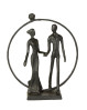 Den perfekte gave til brudeparret. Speedtsberg metalfigur med det lykkelige brudepar i en ring.