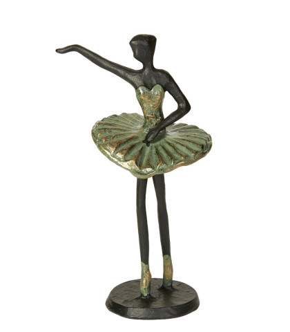 Metalfigur med en dansende ballarina. Speedtsberg figur med et rustikt og råt udtryk.