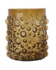 Ravfarvet glasvase fra House Doctor. Cylinderformet Foam vase med bobler på ydersiden af vasen
