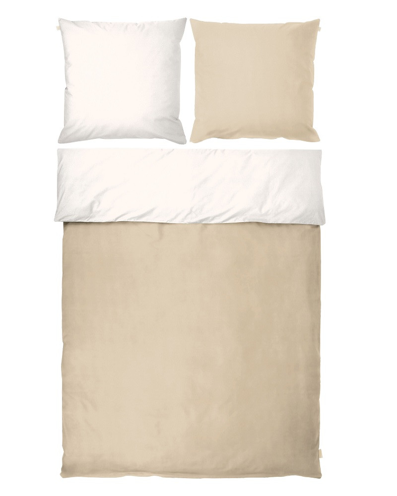 Mette Ditmer sandfarvet sengesæt med ekstra længde - fragt