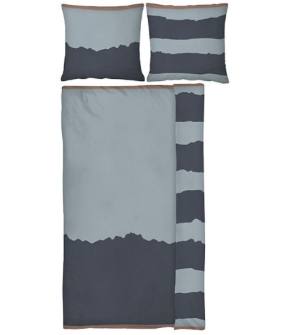 Mette Ditmer sengetøj i rolige mørkegrå nuancer. Mønstret sengetøj som spreder ro og harmoni.
