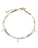 Feminint armbånd med et flot mix af perler i dusede farver. Aqua Dulce armbånd med feminint touch.