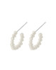 Klassiske sølvøreringe med hvide ferskvandsperler. Ocean Treasure hoops fra Pernille Corydon