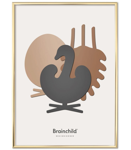 Brainchild symfoni plakat med de 3 mest populære designikoner - Ægget, Svanen og Koglen