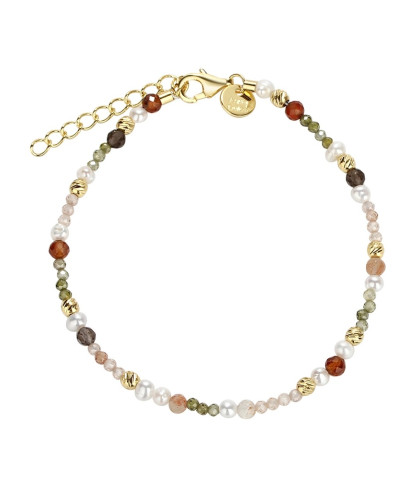 Aqua Dulce armbånd med skønne farver, perler og halvædelsten. Olive Garden armbånd til efterårets outfit.