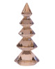 Juletræ i amber farvet glas. Speedtsberg juletræ i glas med mange fine detaljer.