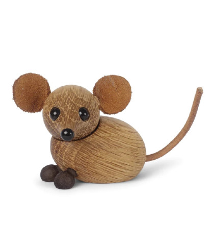 Landmusen fra Spring Copenhagen har et kært udtryk. Træ-mus som kan pryde enhver indretning.