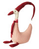 Gytha julegås fra Speedtsberg. Julegås lavet i stof og med rød nissehue og stribet krop.