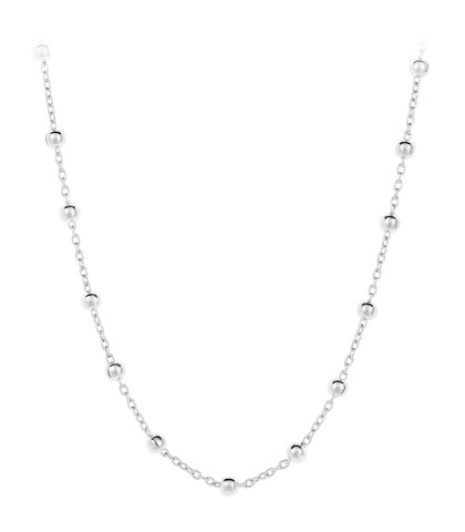 Feminin sølvkæde med fine detaljer på kæden. Vega halskæde fra Pernille Corydon.