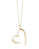 Aagaard smykker halskæde med guldvedhæng. Vedhænget er formet som et hjerte med fine detaljer