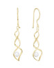 Guldøreringe med perlespiral. Aagaard Smykker - øreringe med feminint og elegant udtryk.